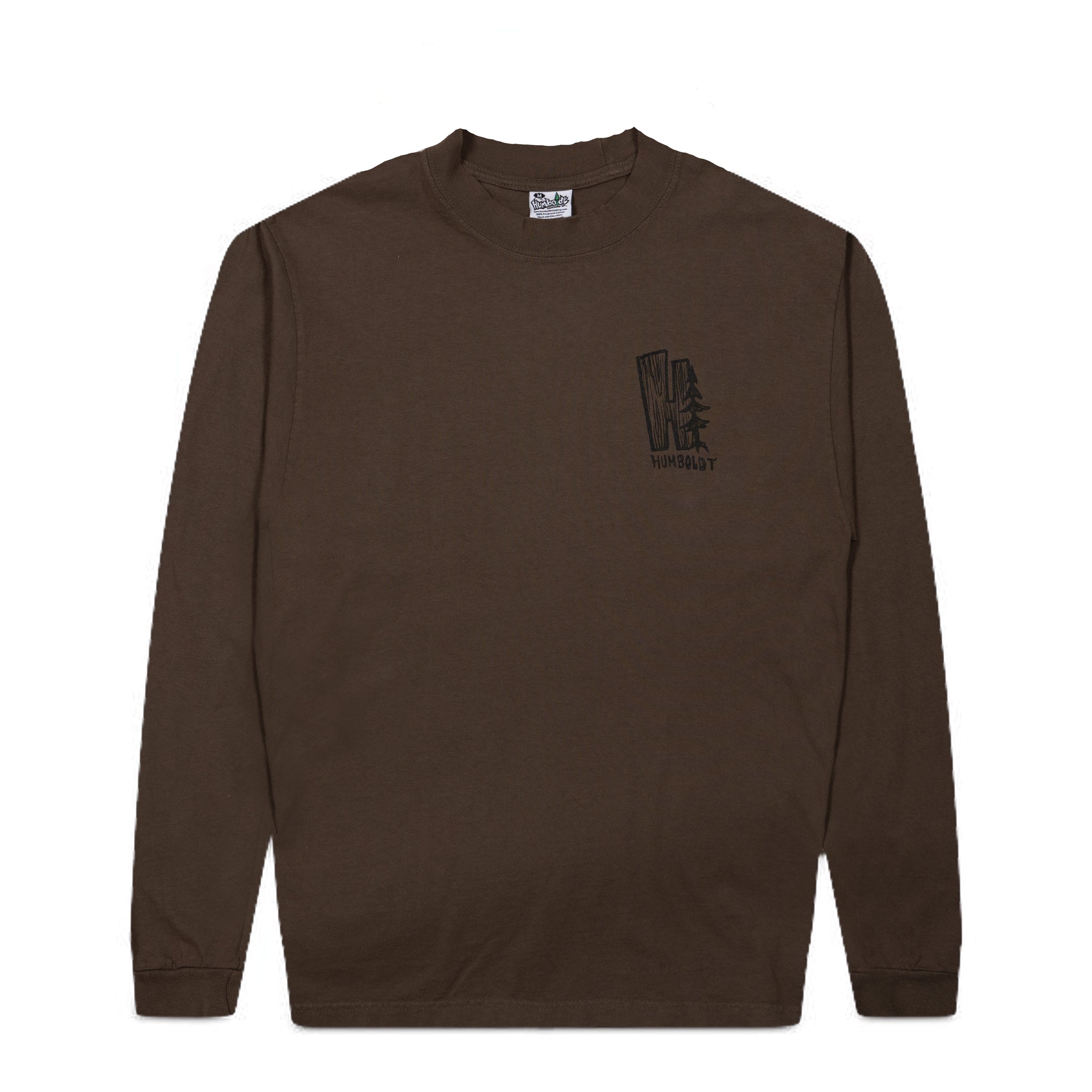 Deep Woods Garment Dyed Long Sleeve Tshirt Mocha