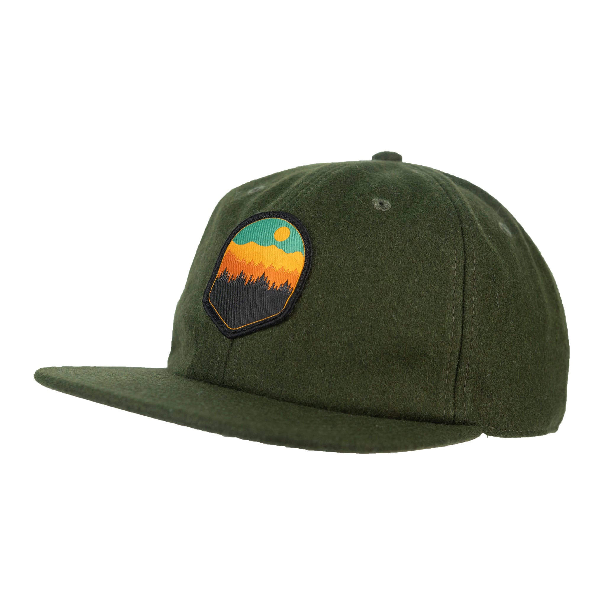 FB Mountain Scene Bates Strap Hat Army