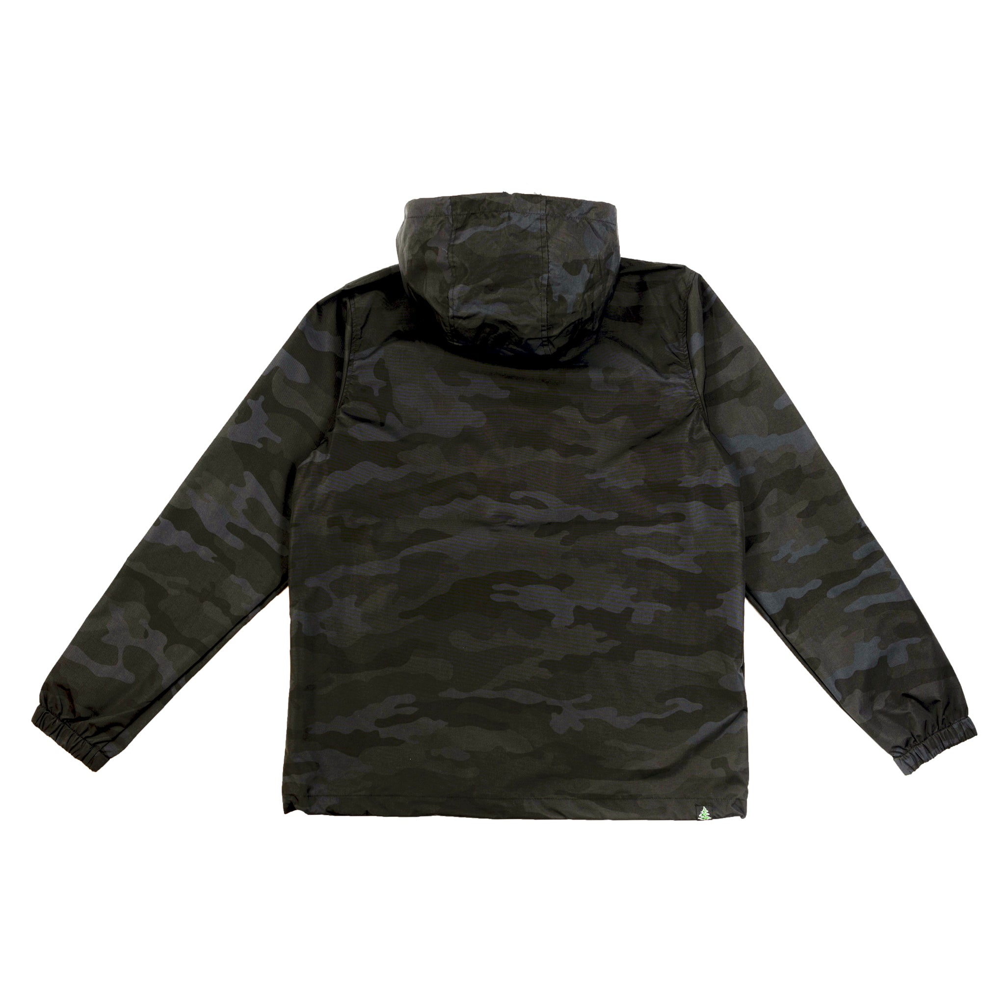 Humboldt Nylon Anorak Windbreaker Jacket Black Camo